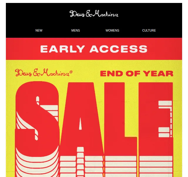 Deus Ex Machina Europe: Early Sale 40-60% sleva – červen 2026 | Nuslet.cz