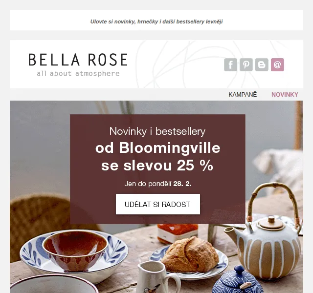 Bella Rose: SLEVA 25 % na vše od Bloomingville – únor 2026 | Nuslet.cz