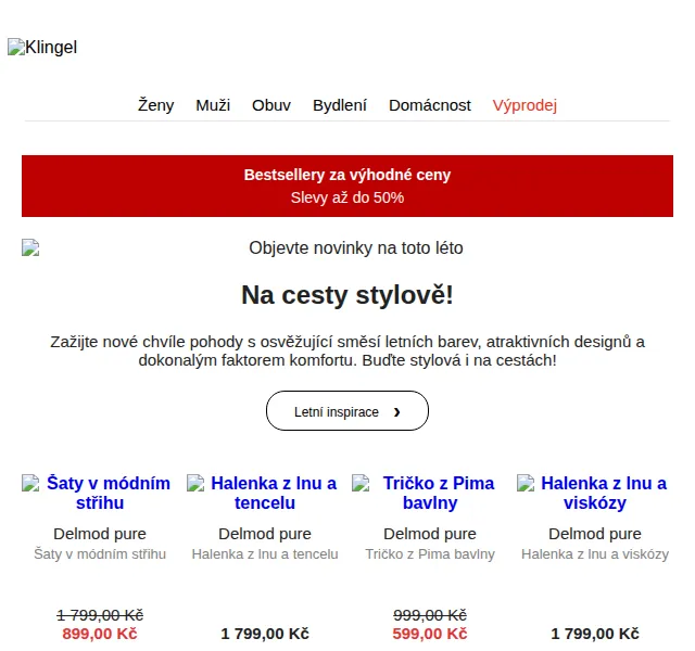 KLiNGEL: Bestsellery za výhodné ceny až 50 % sleva – červen 2026 | Nuslet.cz