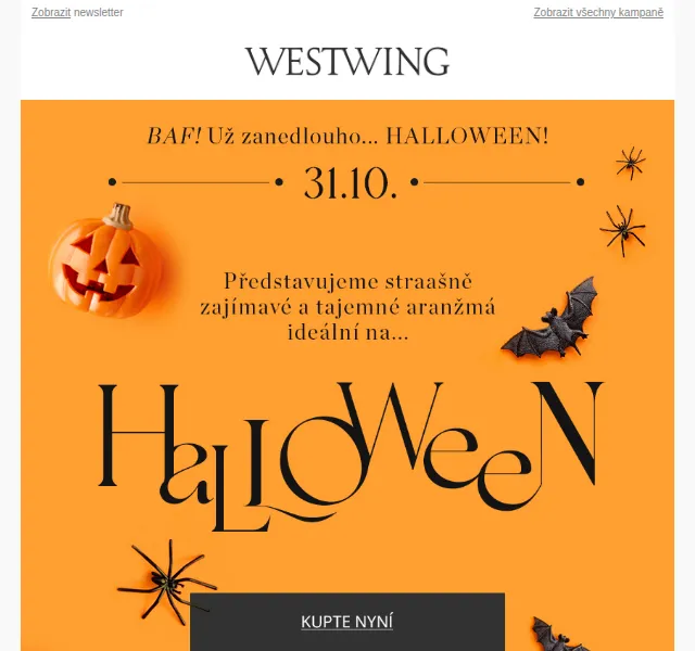 Westwing: Halloweenský nábytek a dekorace – červen 2026 | Nuslet.cz
