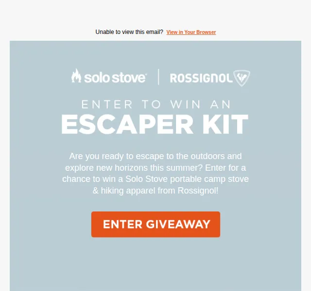 Solo Stove EU: Soutěž o Rossignol Outdoor Escaper Kit – červen 2026 | Nuslet.cz