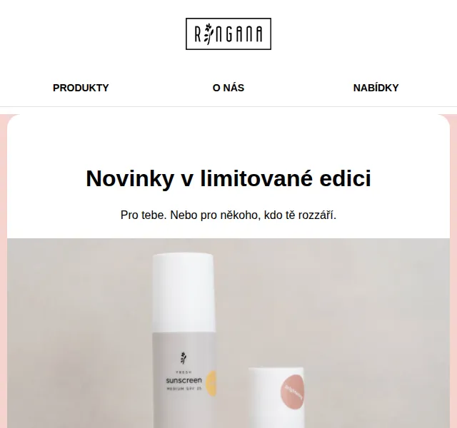 RINGANA: Limitovaná edice FRESH eye serum a opalovací krém – červenec 2026 | Nuslet.cz