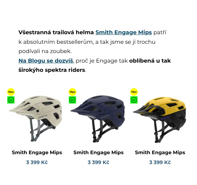 Smith Engage Mips helma 3 399 Kč – duben 2026 | Nuslet
