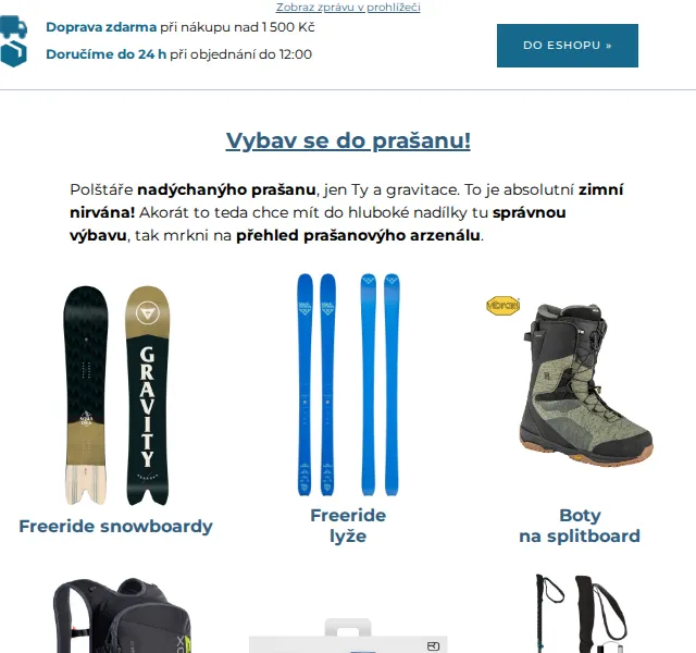 SNOWBOARD ZEZULA: Sleva 20% na komplet – červen 2026 | Nuslet.cz