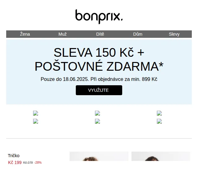 Bonprix: Sleva 150 Kč a poštovné zdarma – Červenec 2026 | Nuslet.cz
