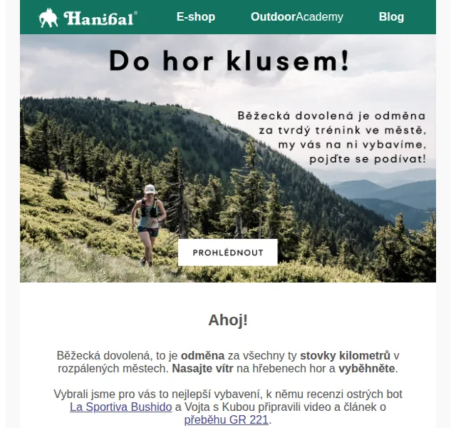Hanibal: Slevy na běžecké vybavení do hor – červenec 2026 | Nuslet.cz