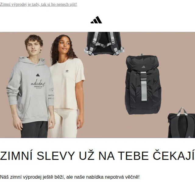 Adidas: až 40 % sleva na zimní kolekci – duben 2026