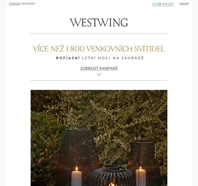 Westwing: Osvětlení na zahradu – červenec 2026 | Nuslet.cz