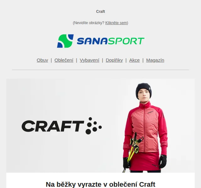 Sanasport: Oblečení Craft na běžky – červen 2026 | Nuslet.cz