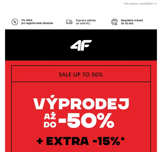 4Fstore: Extra sleva 15 % na výprodej – srpen 2022 | Nuslet.cz