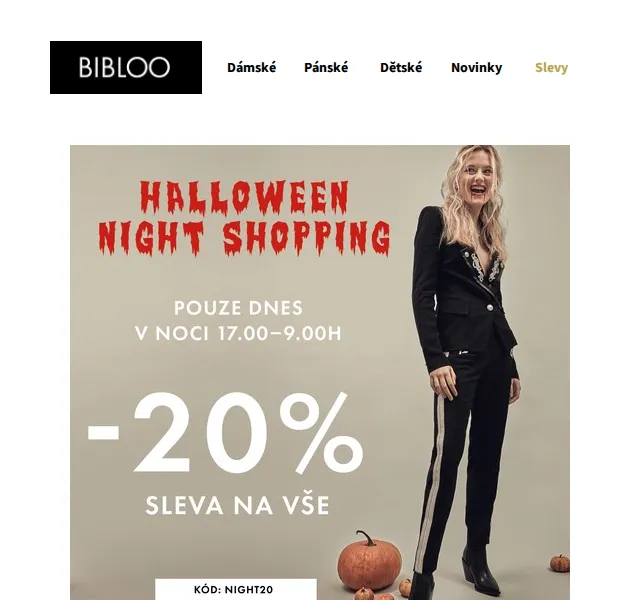 BIBLOO: Halloweenská noc s 20% slevou na vše – červen 2026 | Nuslet.cz