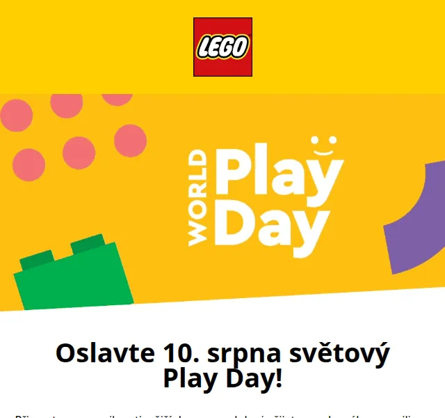 LEGO®: Světový Play Day – srpen 2026 | Nuslet.cz