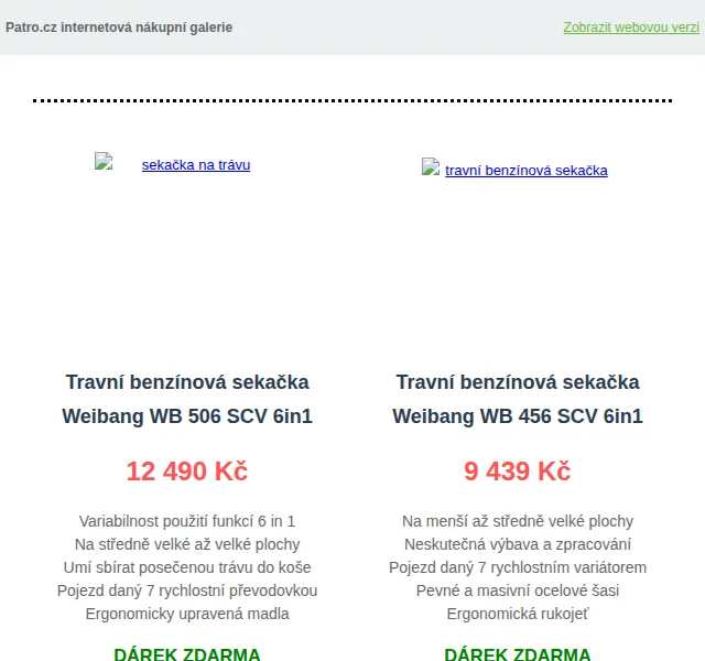 Patro.cz: Výprodej sekaček Weibang a VeGA – červen 2026 | Nuslet.cz