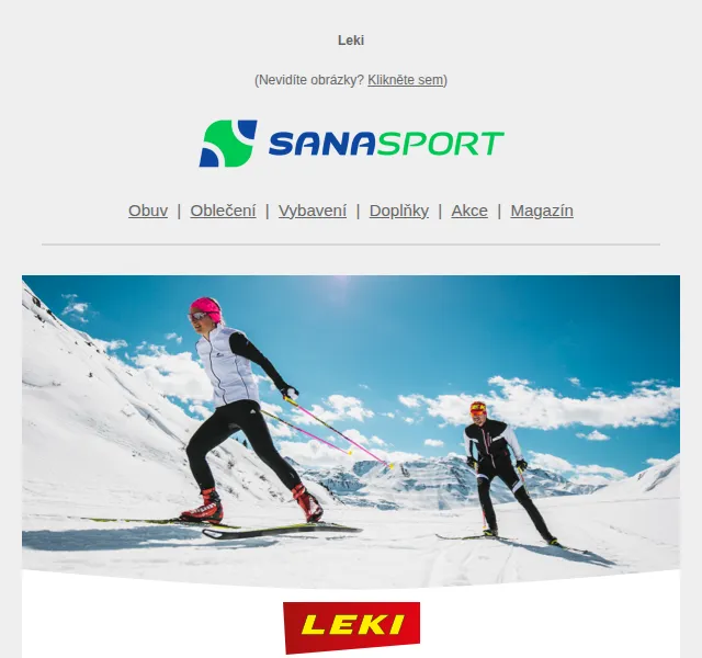 Sanasport: LEKI -35 % – červen 2026 | Nuslet.cz