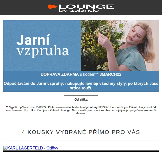Lounge by Zalando: Karl Lagerfeld, The North Face – sleva až 75 % – březen 2026 | Nuslet.cz