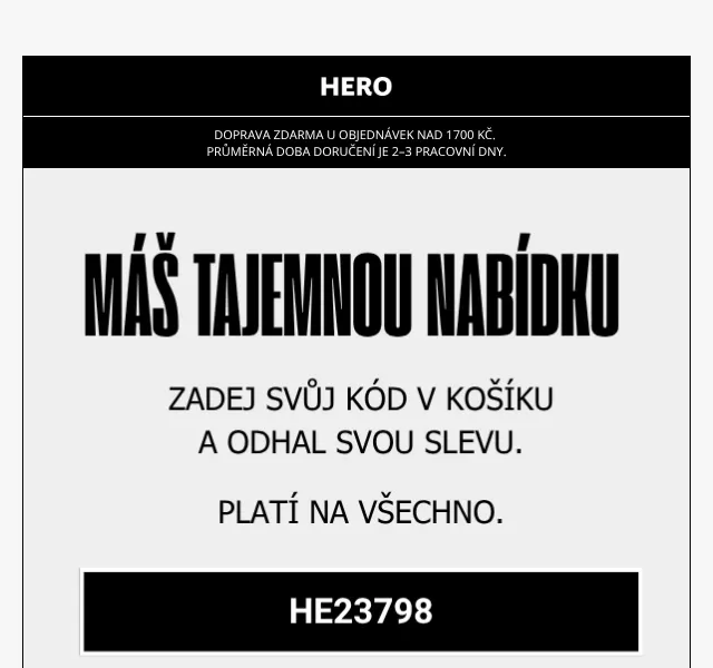 HERO: Tajemná sleva – máj 2026 | Nuslet.cz