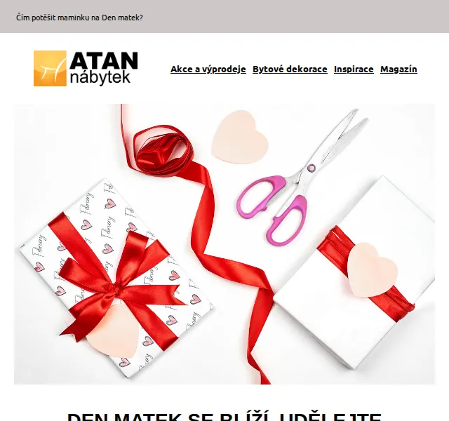 ATAN nábytek: Dárky pro Den matek 2026 – červen 2026 | Nuslet.cz