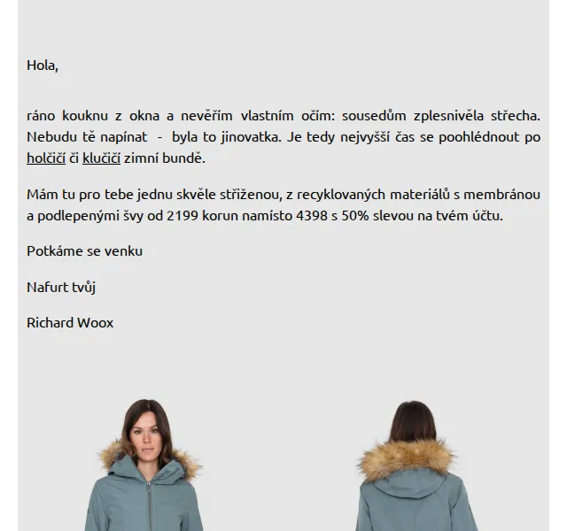 Richard Woox: Zimní bunda s 50% slevou – červenec 2026 | Nuslet.cz