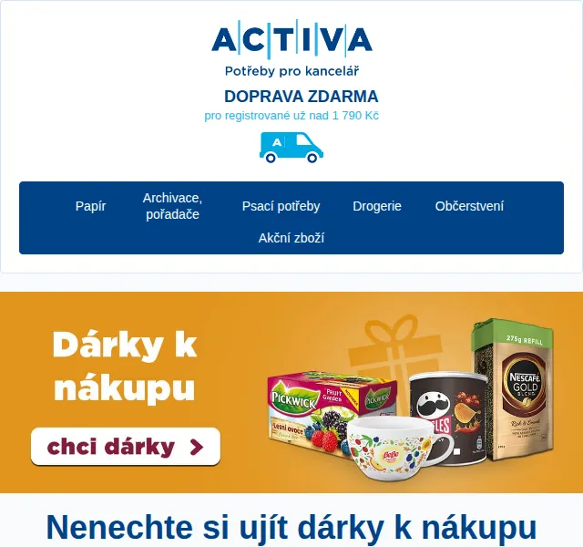 obchod.activa.cz: Dárky k nákupu 3+1, 4+1, 6+1 – červenec 2026 | Nuslet.cz