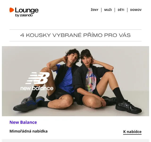 Lounge by Zalando: New Balance, Desigual až -75 % | srpen 2026