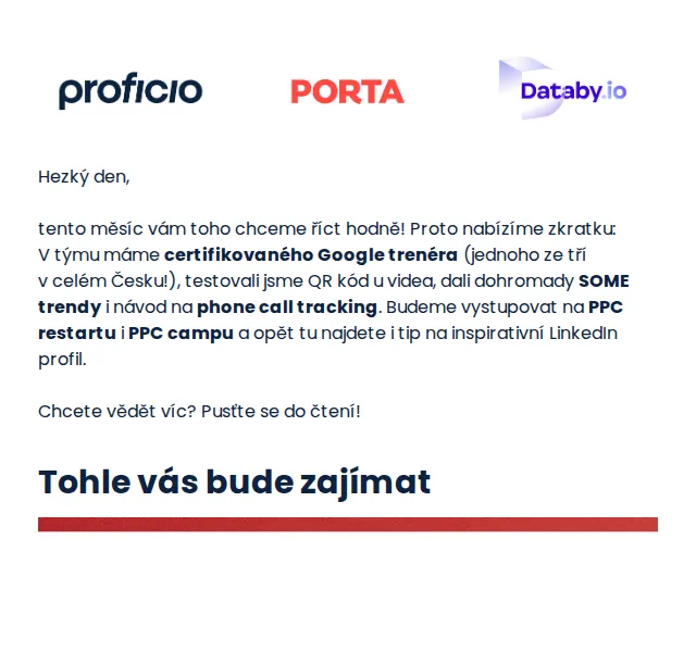 PROFICIO tým: Marketingová inspirace a certifikace – červenec 2026 | Nuslet.cz