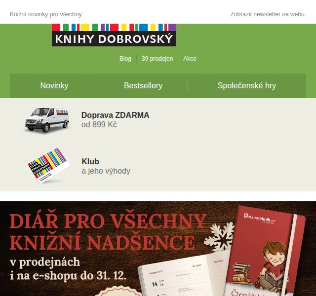 KnihyDobrovsky.cz: Čtenářský diář za 99 Kč a akce 1+1 zdarma – červen 2026 | Nuslet.cz