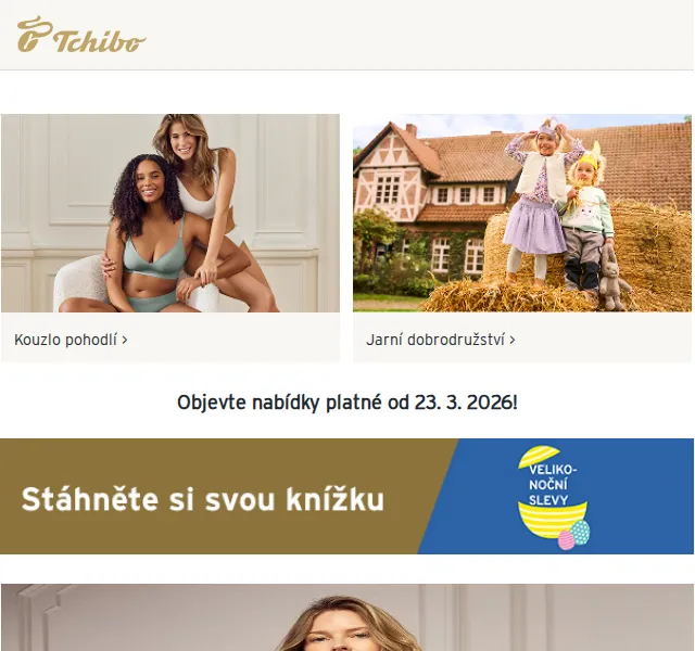 Tchibo: Nadčasové outfity s barevným nádechem – Duben 2026
