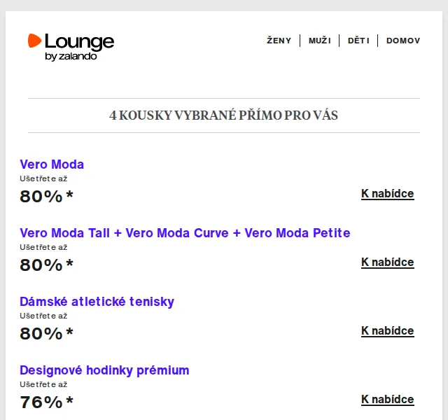Lounge by Zalando: Vero Moda, Gaudi – až 80 % – duben 2026