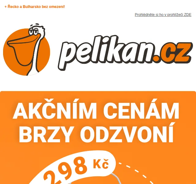 ✈ Pelikan.cz: Letenky od 298 Kč – červen 2026 | Nuslet.cz