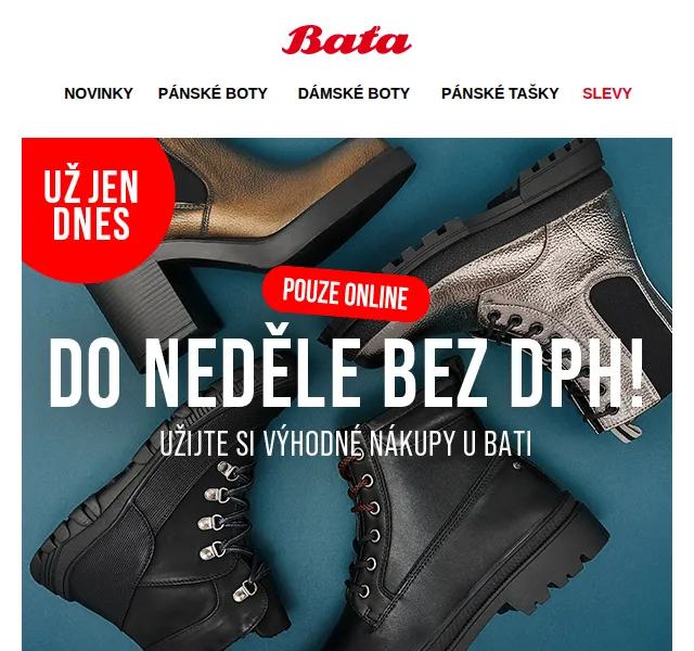 Baťa: Vše bez DPH – červen 2026 | Nuslet.cz