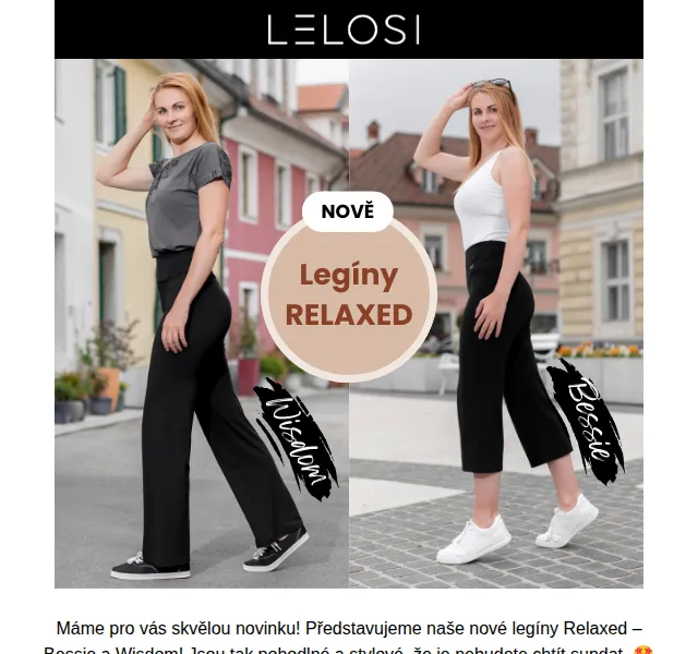 LELOSI: Nové legíny Relaxed Bessie a Wisdom – červenec 2026 | Nuslet.cz