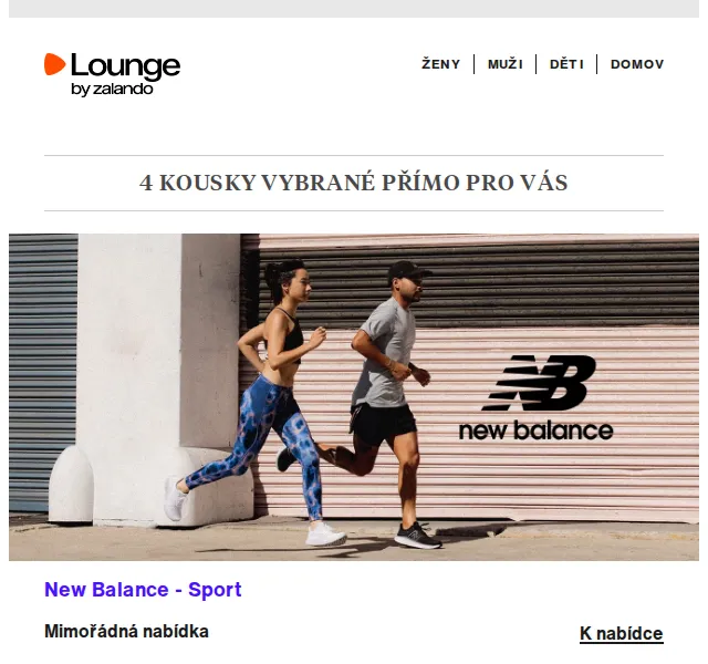 Lounge by Zalando: New Balance, Pepe Jeans – až 75 % | Duben 2026