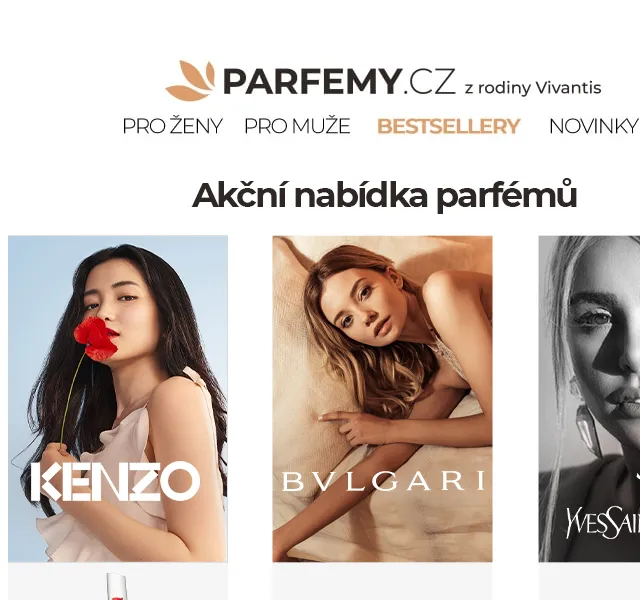 Parfemy.cz: Parfémy Kenzo, Bvlgari a YSL za skvělé ceny – červen 2026 | Nuslet.cz