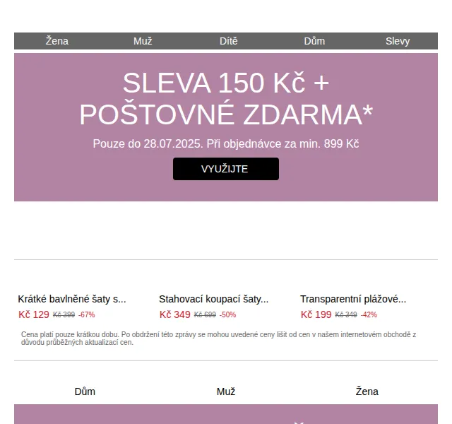 Bonprix: SLEVA 150 Kč + poštovné zdarma – červenec 2025 | Nuslet.cz