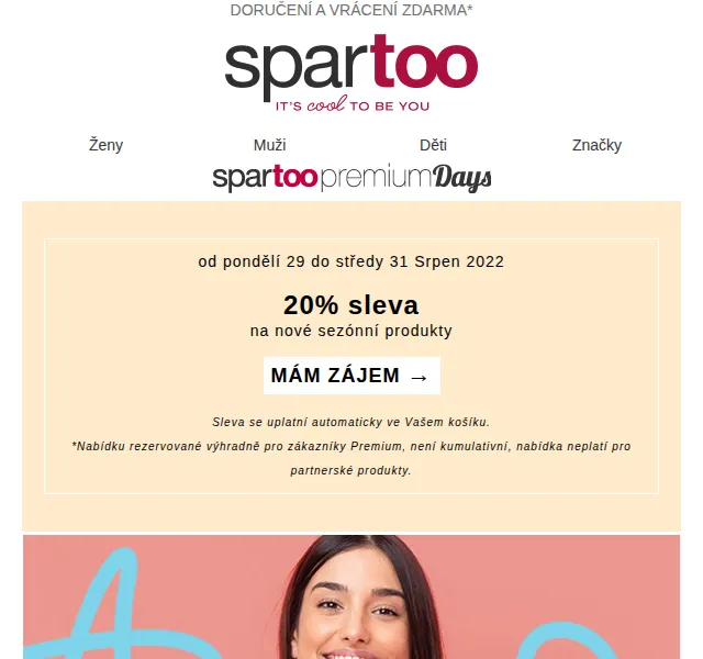 Spartoo.cz: 20% sleva na nové sezónní produkty – červen 2026 | Nuslet.cz