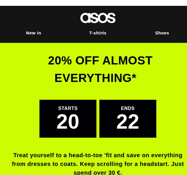 ASOS: 20% sleva na vše – červen 2026 | Nuslet.cz