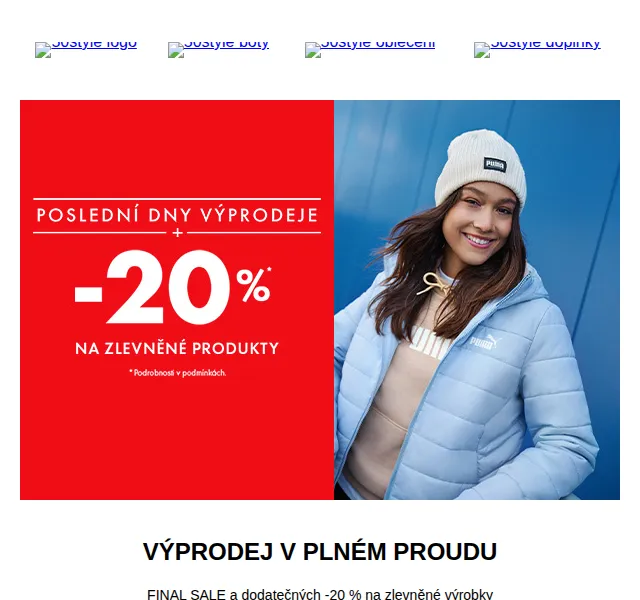50style: Final Sale s dalším -20% na značky Nike, Adidas – červen 2026 | Nuslet.cz