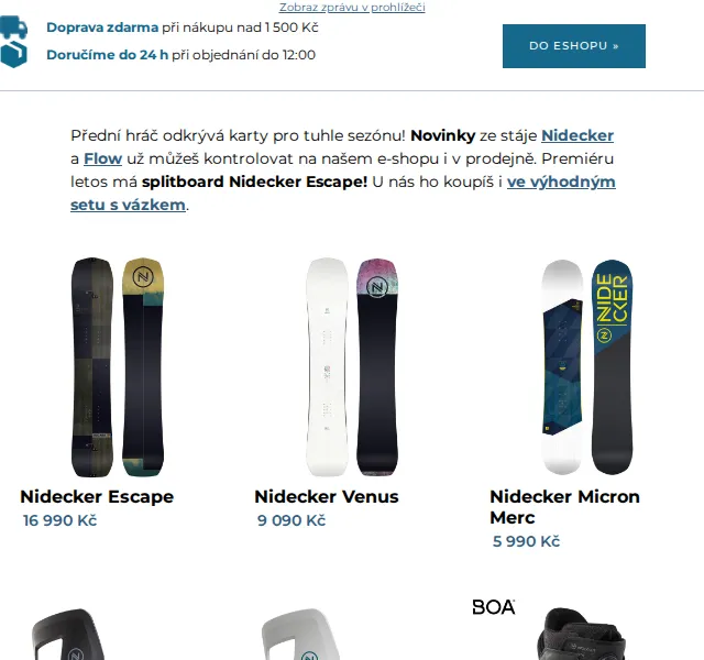 SNOWBOARD ZEZULA: Nidecker, Flow a Amplifi – červenec 2026 | Nuslet.cz
