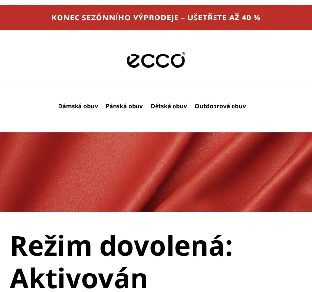 ECCO: Letní výprodej až 40 % – červenec 2026 | Nuslet.cz