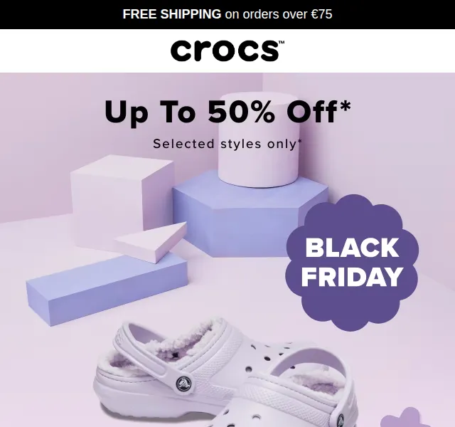 Crocs: Black Friday slevy až 50 % a doprava zdarma – červenec 2026 | Nuslet.cz