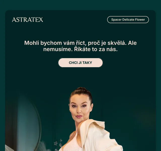 Astratex: Podprsenka Spacer Delicate Flower – červenec 2026