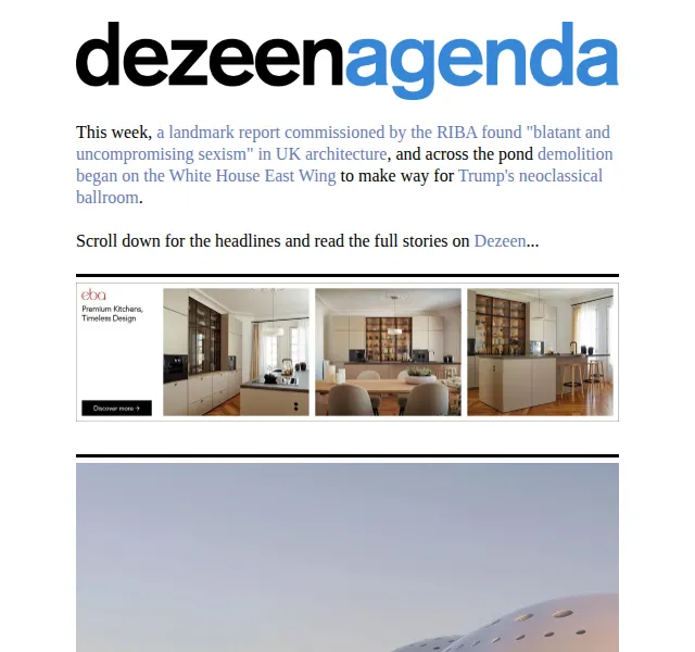Dezeen Daily: novinky ze světa architektury a designu – červenec 2026 | Nuslet.cz
