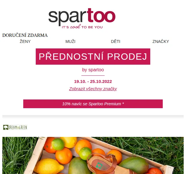 Spartoo.cz: až -50% na Dream in Green, GBB, Replay, Desigual – červen 2026 | Nuslet.cz
