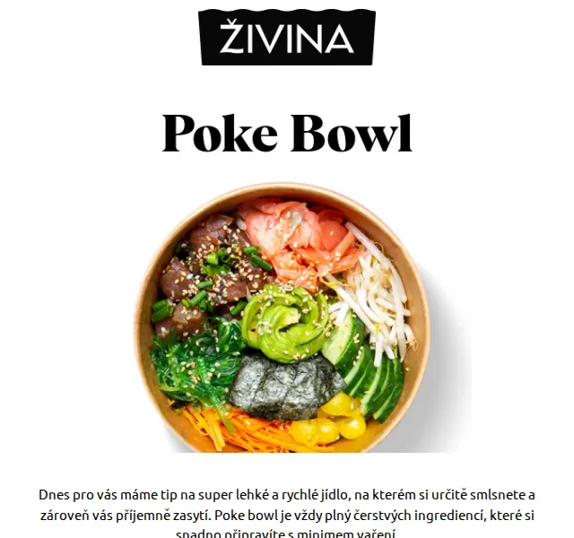 Živina: Poke bowl balíček za 517 Kč – červen 2026 | Nuslet.cz