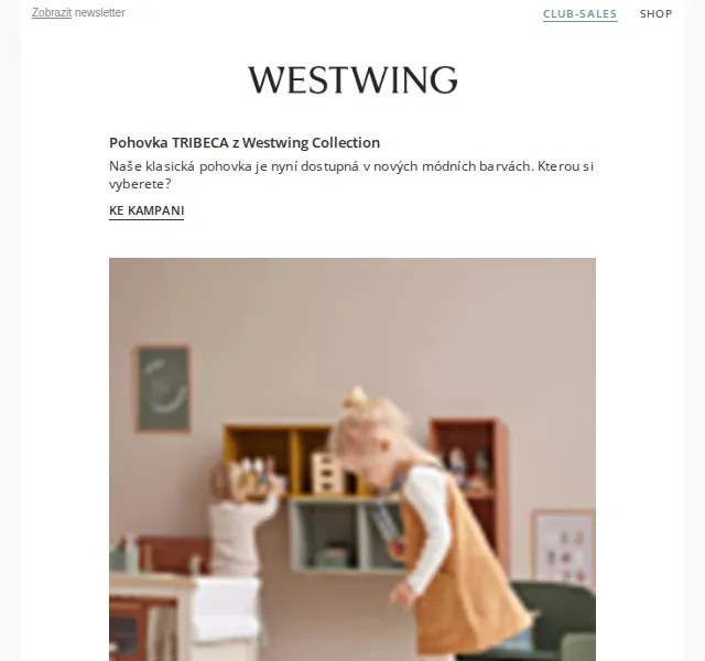 Westwing: Nové barvy pohovky TRIBECA a značky KEK Amsterdam – červenec 2026 | Nuslet.cz