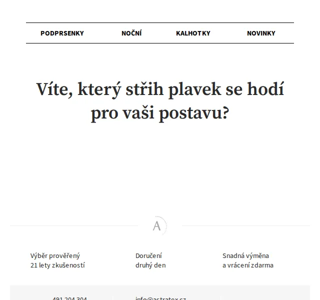 Astratex.cz: Sleva až 30 % na plavky – červen 2026 | Nuslet.cz