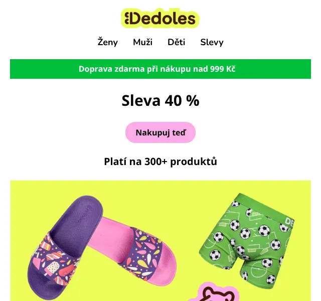 Dedoles: 40 % sleva na oblečení – květen 2026 | Nuslet.cz