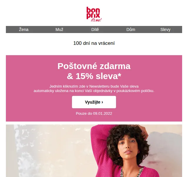 Bonprix: 15% sleva a poštovné zdarma – červen 2026 | Nuslet.cz