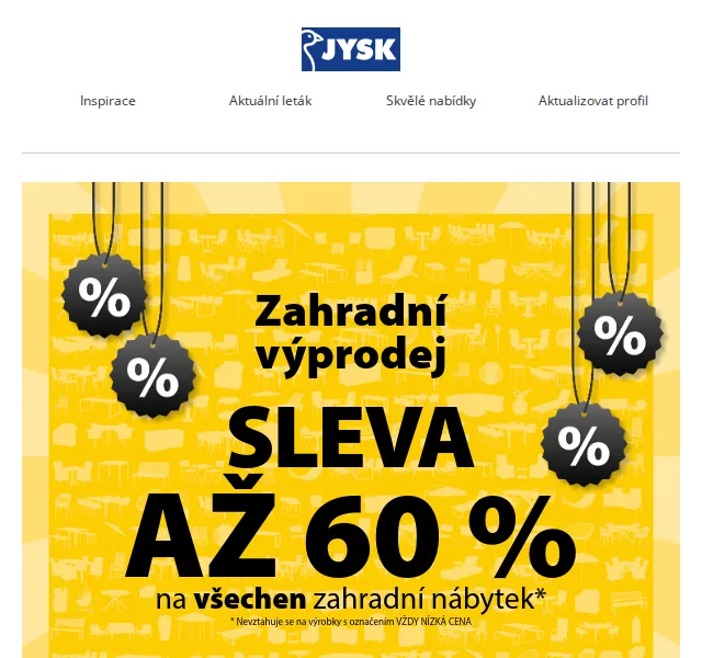 JYSK: Výprodej zahradního nábytku se slevami až 50 % – červen 2026 | Nuslet.cz