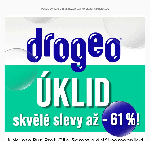 Drogeo: Až -61 % na praní a úklid – červen 2026 | Nuslet.cz